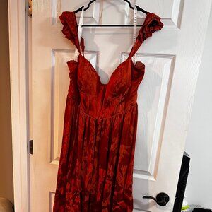 Size 20 Azazie Burnt Orange Sienna Bridesmaid floor length dress
